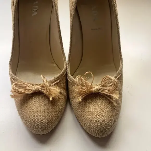 Prada tweed heels brown tweed - Picture 6 of 7